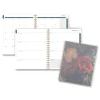 AT-A-GLANCE 11 in. x 8.5 in. 12-Month (Jan-Dec 2026) Midnight Garden Weekly/Monthly Planner - Black/Pink/Green Cover