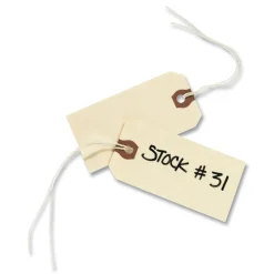Avery 6.25 in. x 3.13 in. 11.5 pt Stock Strung Shipping Tags - Manila (1000/Box)