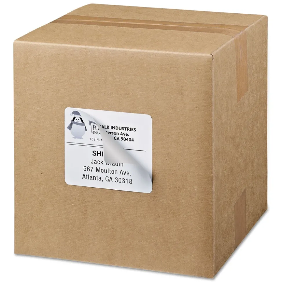 Avery 3.33 in. x 4 in. Shipping Labels with TrueBlock Technology for Inkjet/Laser Printers - White (6/Sheet, 500 Sheets/Box)