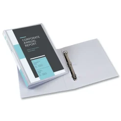 Avery 3 Round Rings 1 in. Capacity 14 in. x 8.5 in. Legal Durable View Binder - White