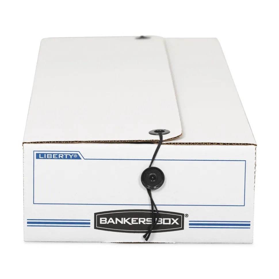 Bankers Box LIBERTY 11 in. x 24 in. x 5 in. Check and Form Boxes - White/Blue (12/Carton)