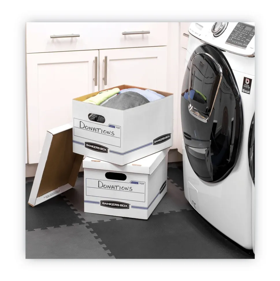 Bankers Box STOR/FILE 12 in. x 16.25 in. x 10.5 in. Basic-Duty Letter/Legal Storage Boxes - White (20/Carton)