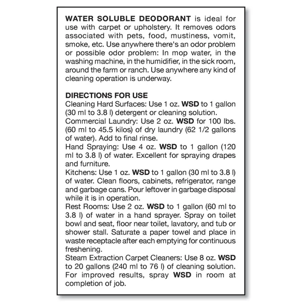Big D Industries 1-Gal. Water-Soluble Deodorant - Mountain Air (4/Carton)