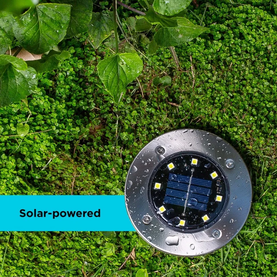 Black & Decker (8/Pack) Outdoor Solar-Powered Disk Light