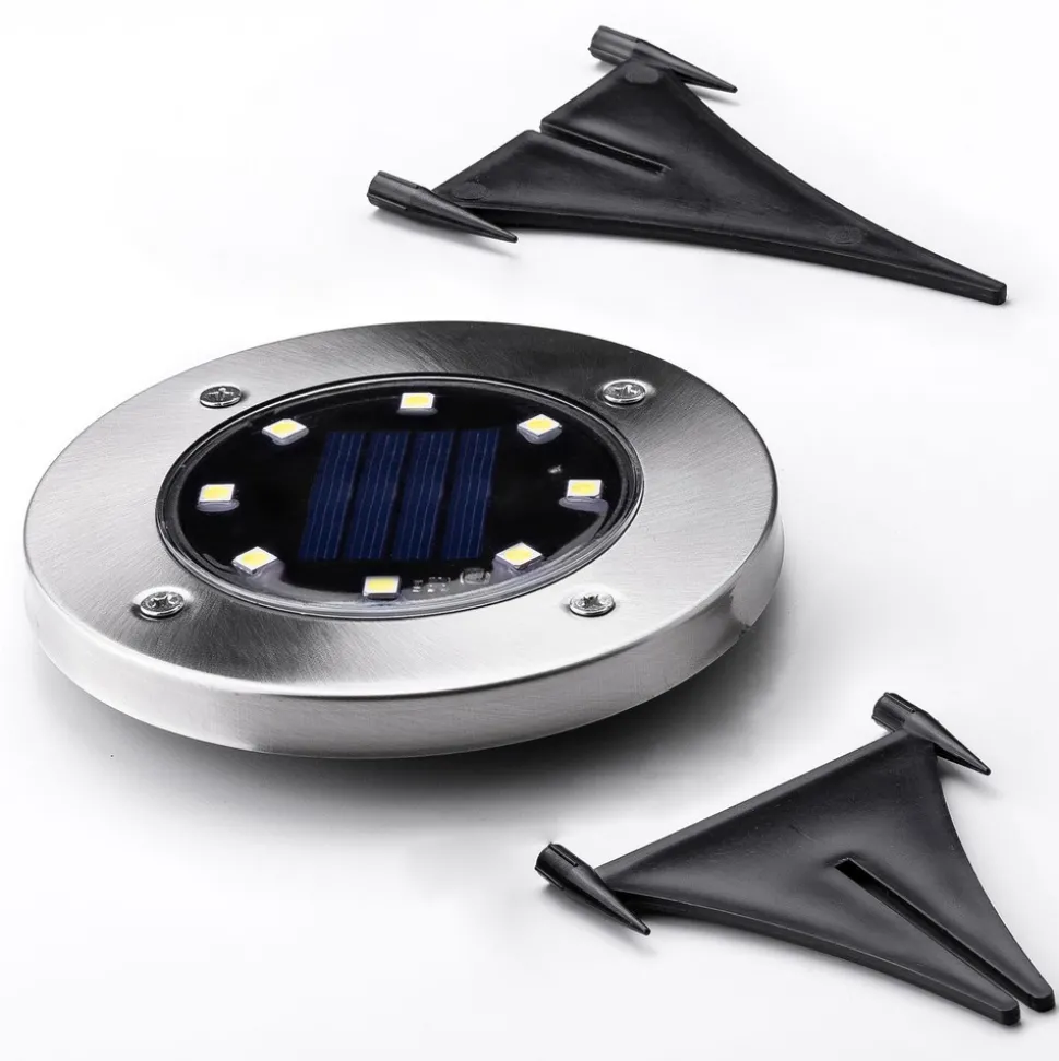 Black & Decker (8/Pack) Outdoor Solar-Powered Disk Light