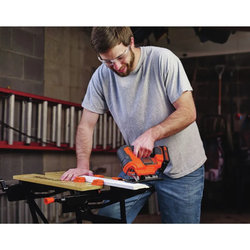 Black & Decker 20V MAX POWERCONNECT Lithium-Ion Brushed Cordless Jig Saw Kit (1.5 Ah)