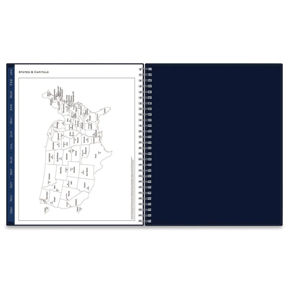 Blue Sky 10 in. x 8 in. 12-Month (Jan to Dec): 2026 Passages Monthly Planner - Navy Cover