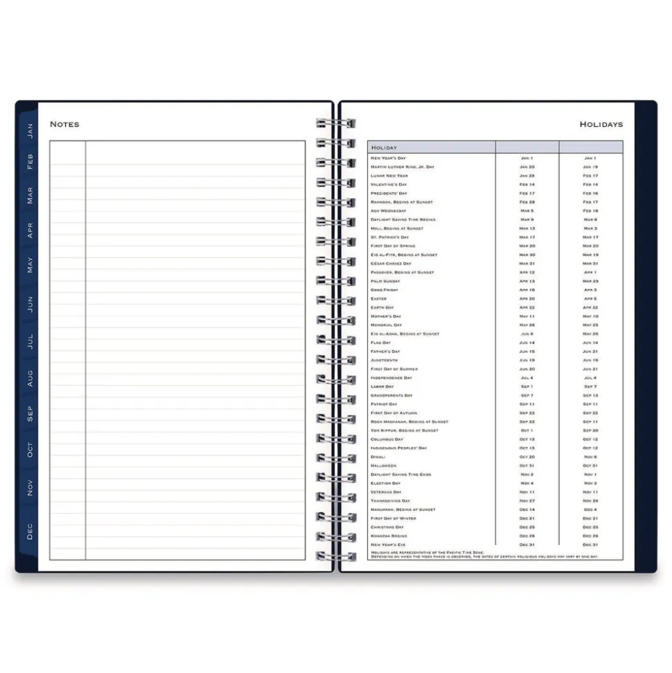 Blue Sky 8 in.x 5 in. 12-Month (Jan to Dec): 2026 Passages Weekly/Monthly Planner - Navy Cover