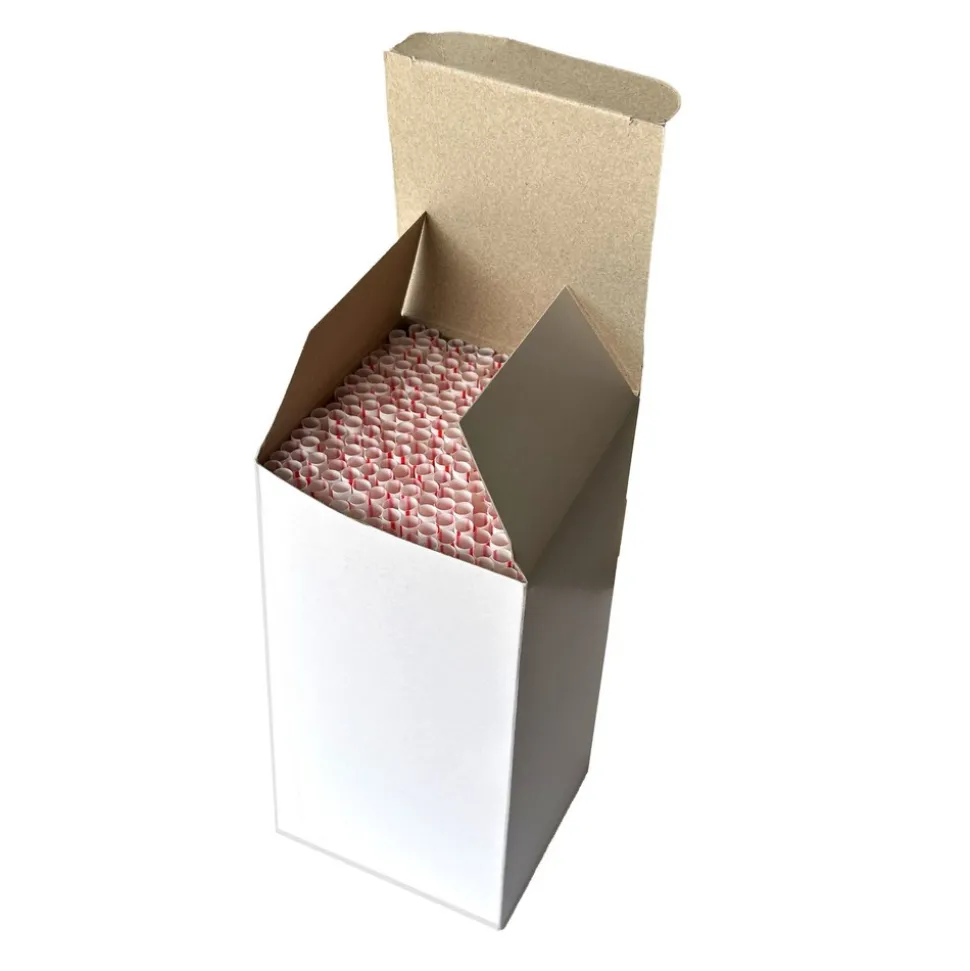 Boardwalk 7.75 in. Polypropylene Jumbo Straws - Red/White Striped (12500/Carton)