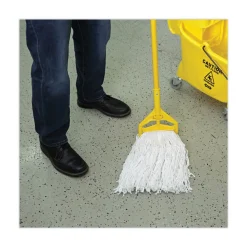 Boardwalk Banded Rayon 24 oz. Cut-End Mop Heads - White (12/Carton)