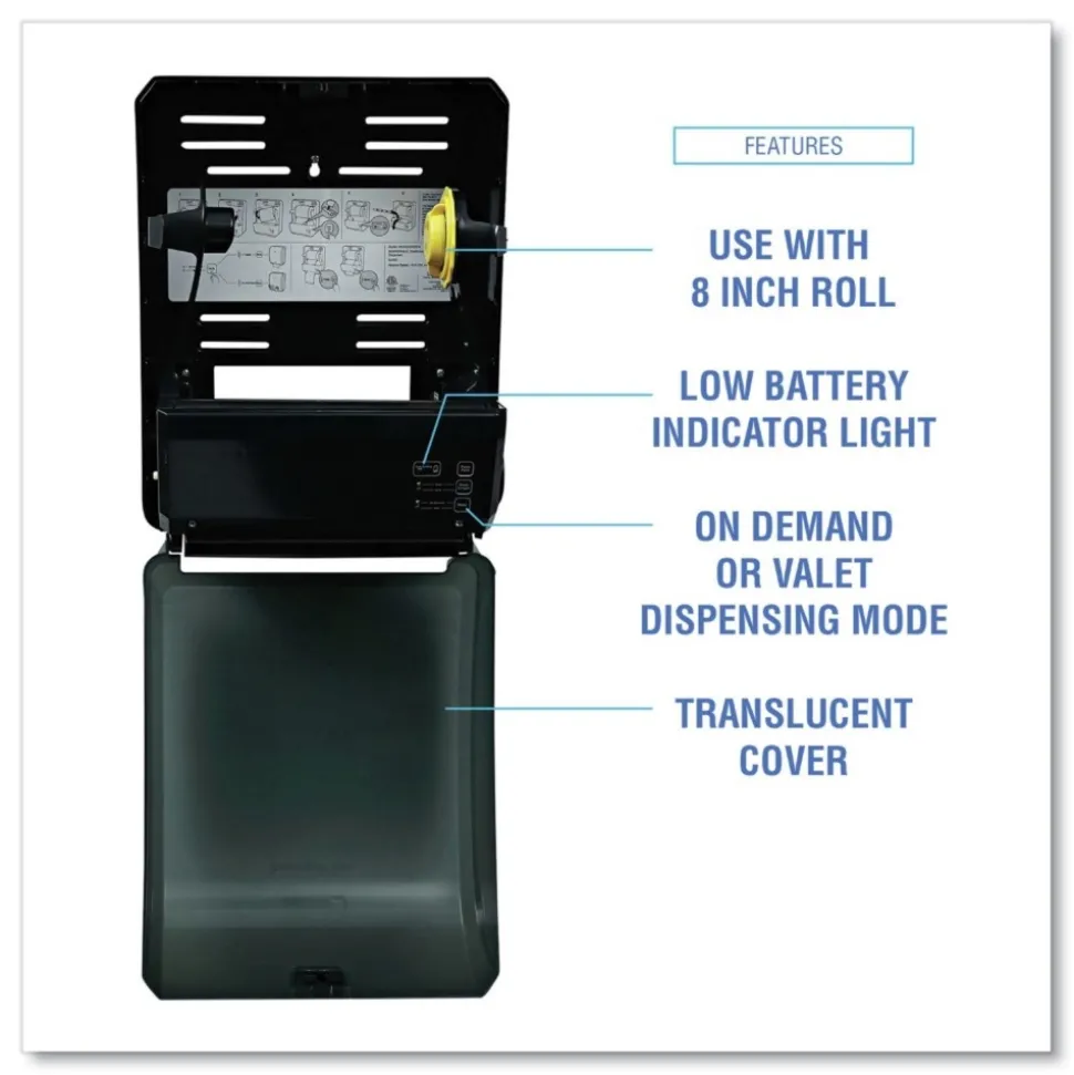 Boardwalk BWK33GREEN 12.31 in. x 9.31 in. x 15.94 in. Xtra Electronic Hand Towel Dispenser - Black (1-Carton)