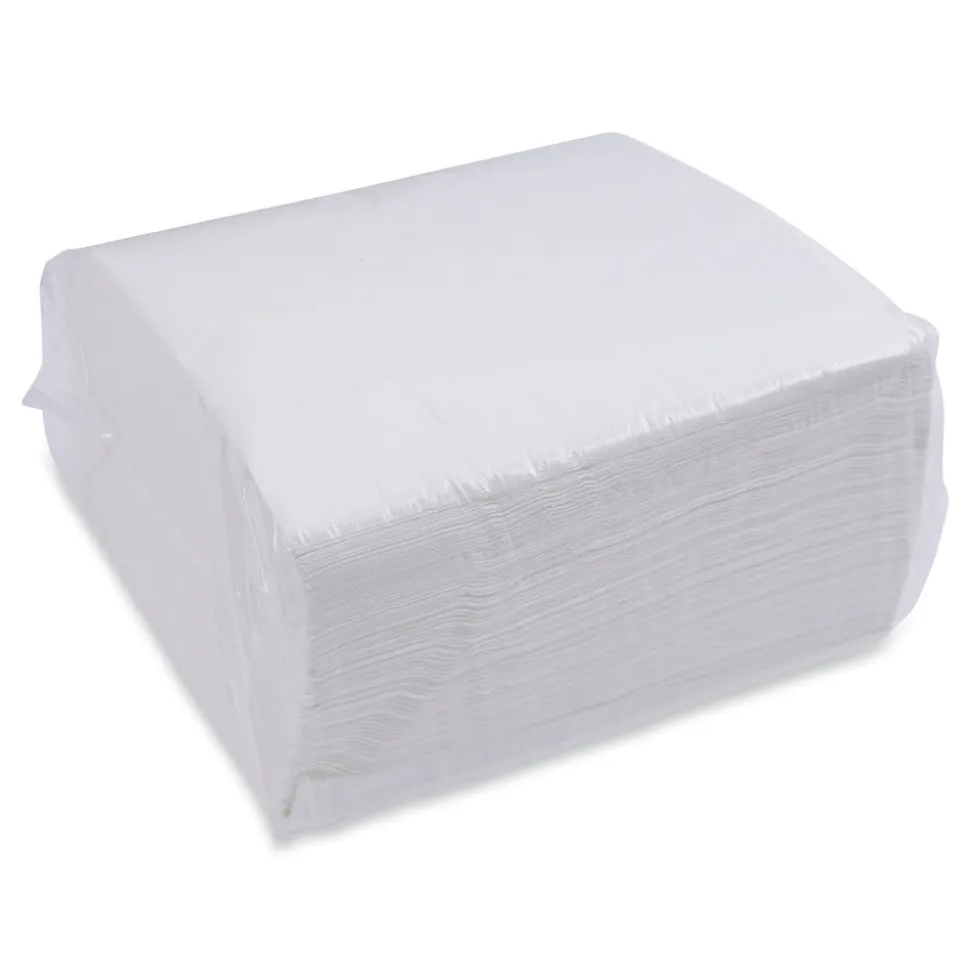 Boardwalk BWK8307 17 in. x 17 in. 1-Ply Dinner Napkin - White (3000/Carton)