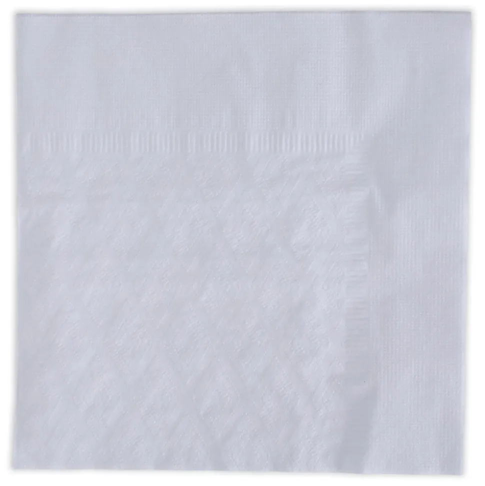 Boardwalk BWK8307 17 in. x 17 in. 1-Ply Dinner Napkin - White (3000/Carton)
