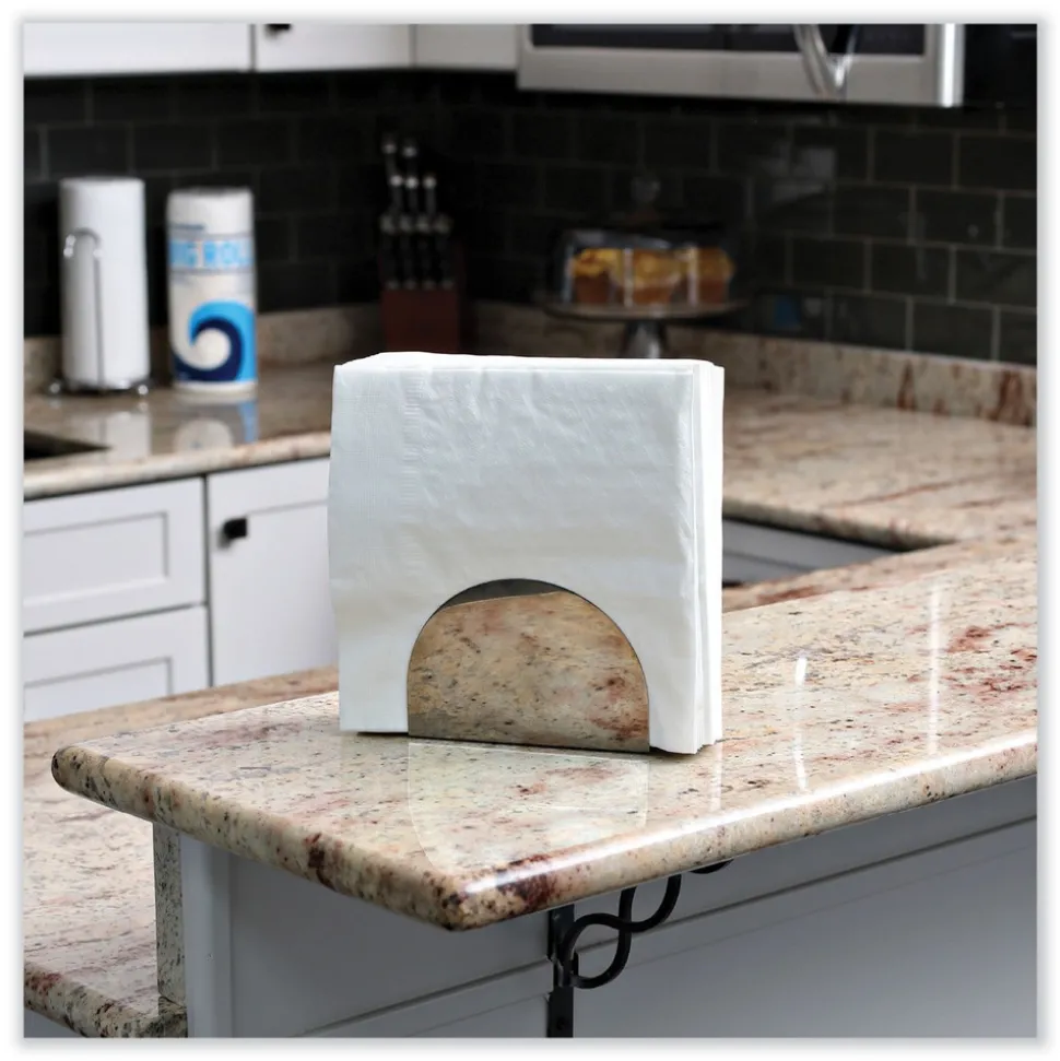 Boardwalk BWK8307 17 in. x 17 in. 1-Ply Dinner Napkin - White (3000/Carton)