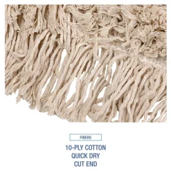 Boardwalk BWK1048 48 x 3 Cotton Dust Mop Head - White