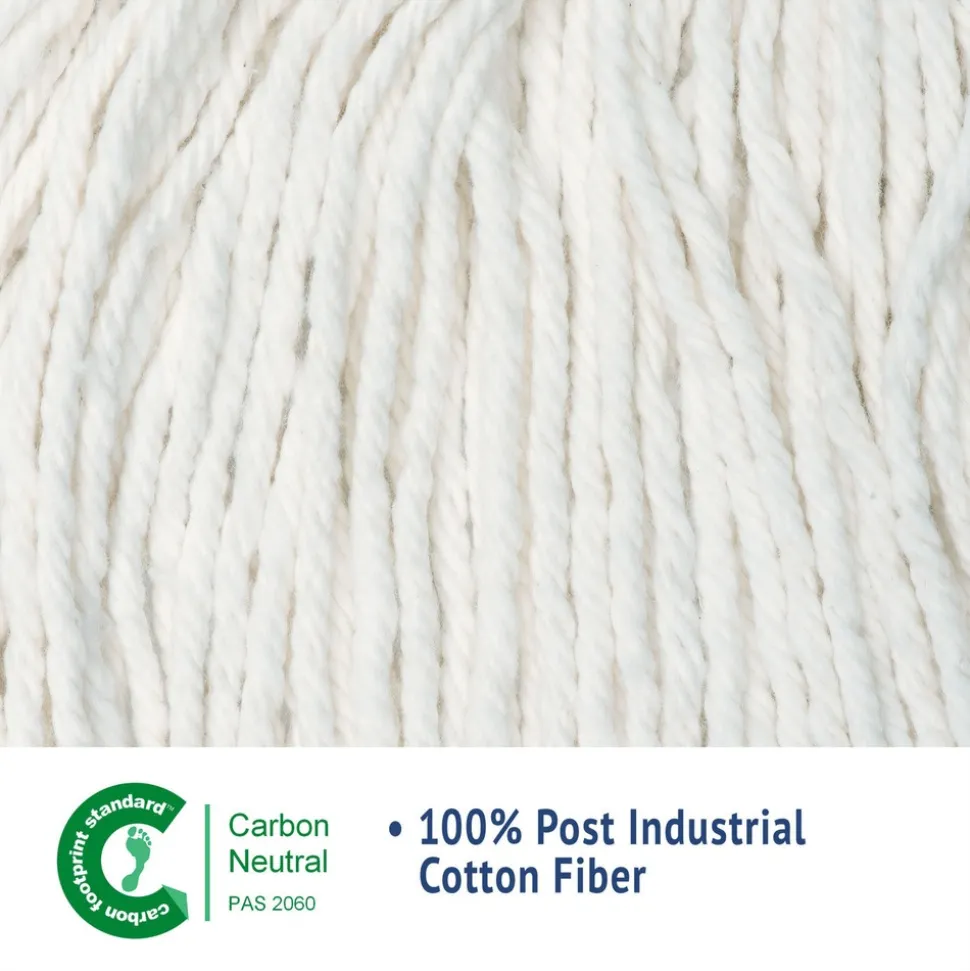 Boardwalk #20 Cut-End Cotton Wet Mop Head - White (12/Carton)