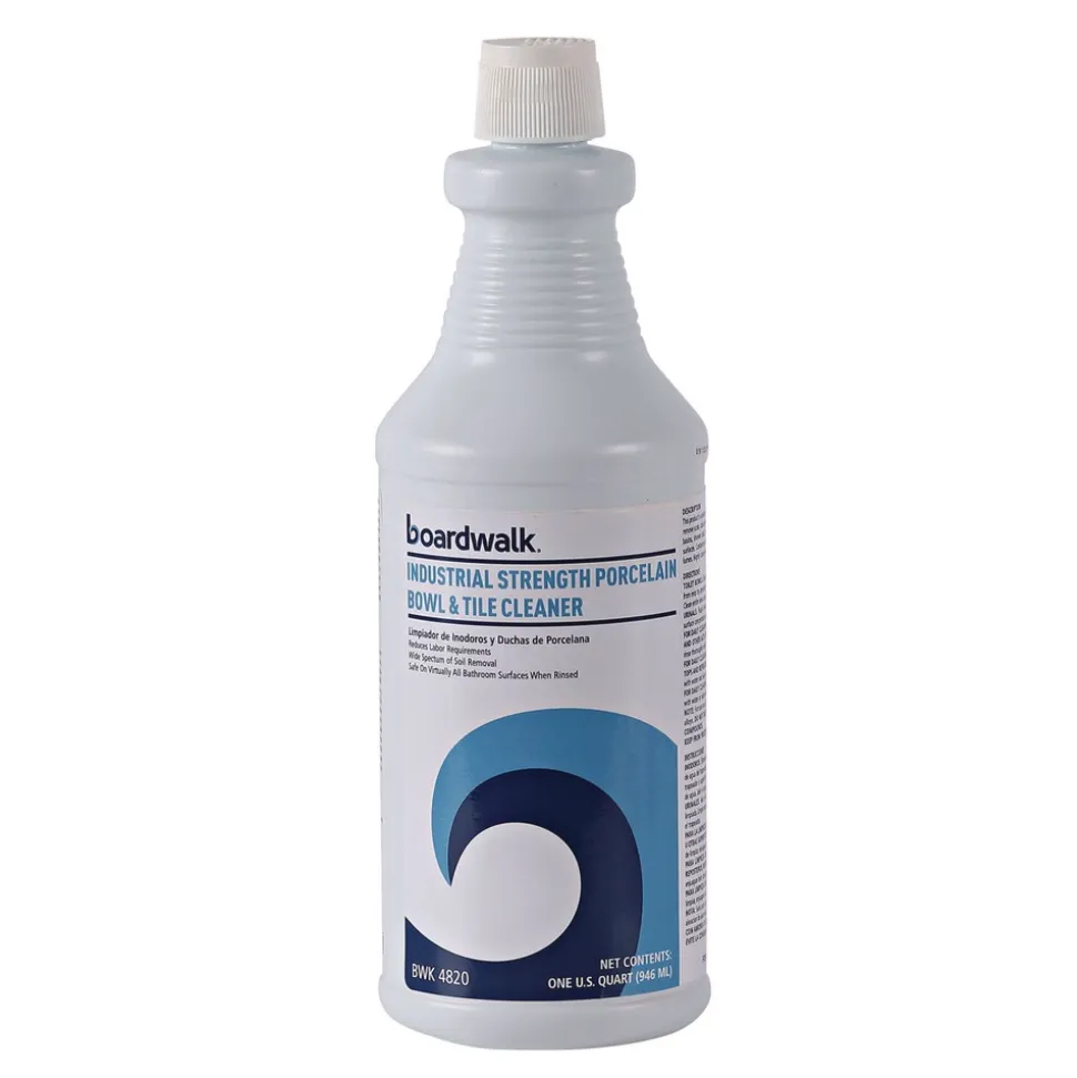 Boardwalk 032500-12ESSN 32 oz. Bottle Industrial Strength RTU Porcelain Bowl and Tile Cleaner - Floral Scent (12/Carton)