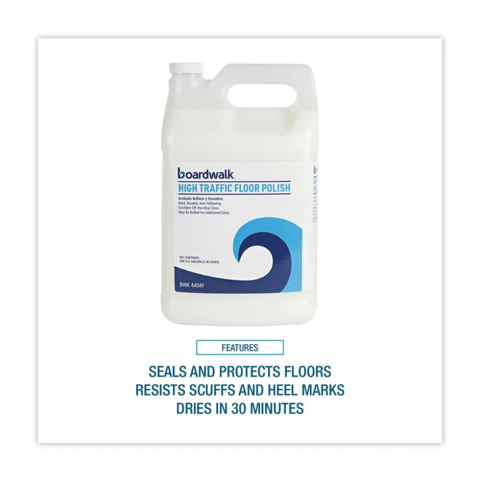 Boardwalk 1 Gallon Bottle High Traffic Floor Polish (4/Carton)
