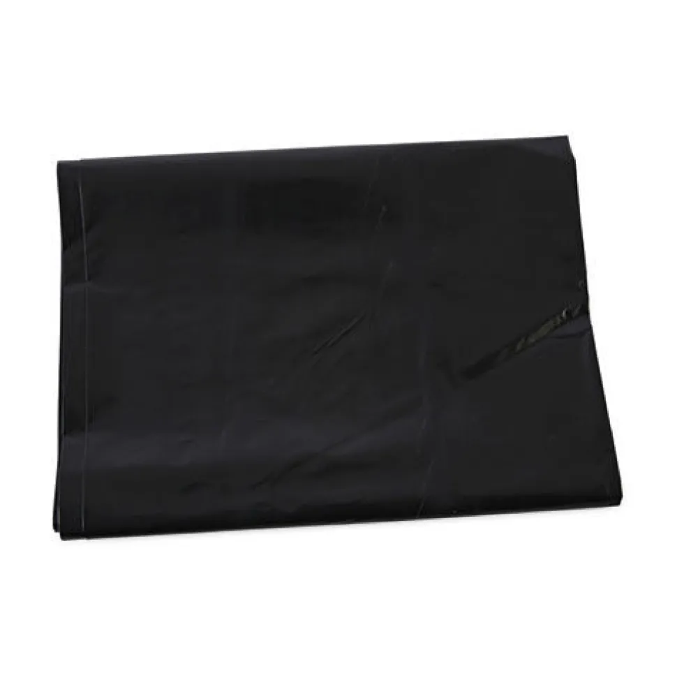 Boardwalk 60 Gallon 1.7 mil 38 in. x 58 in. Flat Pack Linear Low Density Industrial Can Liners - Black (100/Carton)