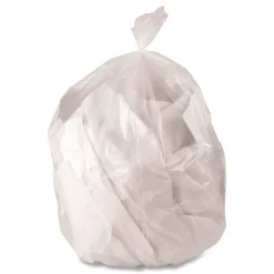 Boardwalk 33 Gallon 0.65 mil 33 in. x 39 in. Perforated Roll Low-Density Waste Can Liners - Clear (250/Carton)