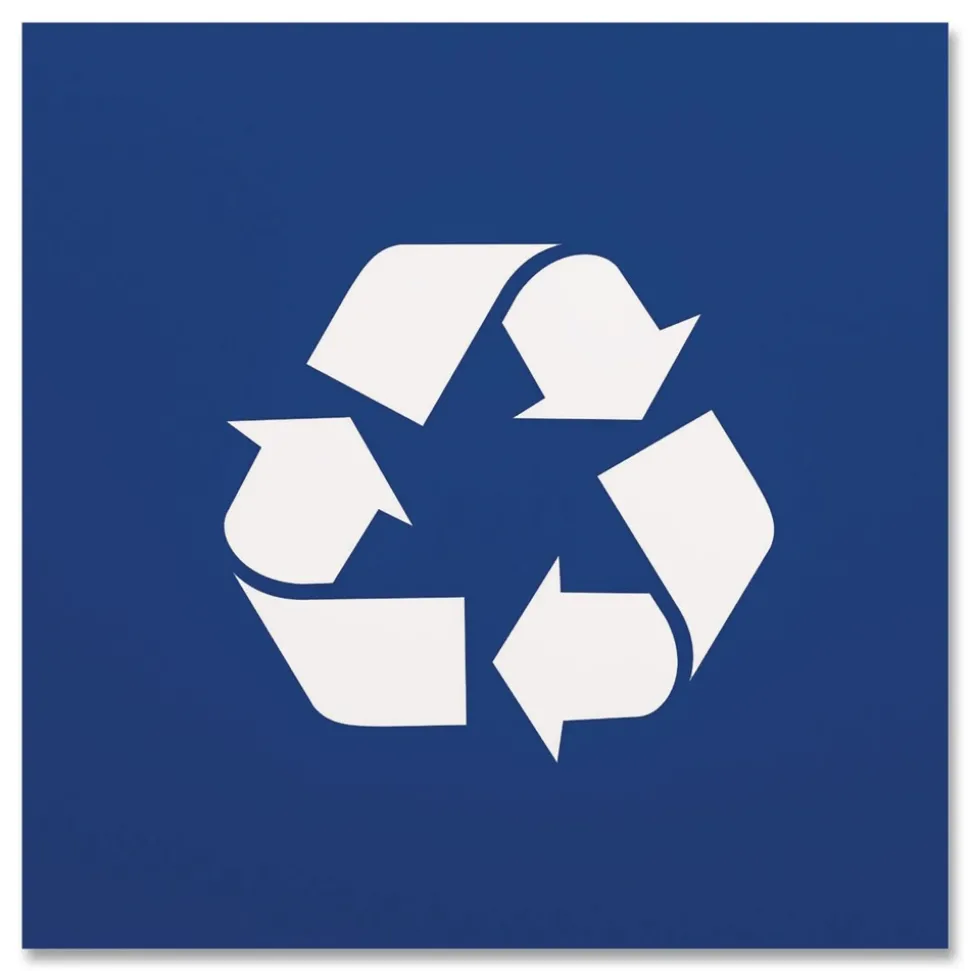 Boardwalk 3 Gallon Polypropylene Deskside Recycling Bin - Blue