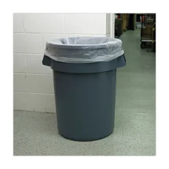 Boardwalk 44-Gallon Round Plastic Waste Receptacle - Gray