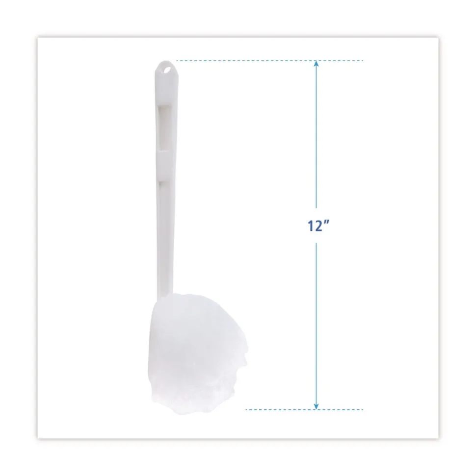 Boardwalk 12 in. Deluxe Plastic Bowl Mop with 2 in. Mop Head - White (25/Carton)