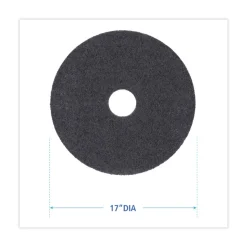 Boardwalk 17 in. Diameter High Performance Stripping Floor Pads - Black (5/Carton)