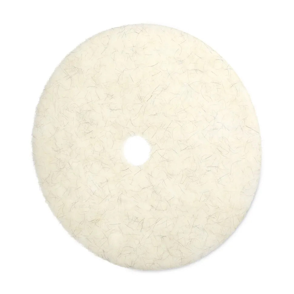 Boardwalk 27 in. Diameter Natural Burnishing Floor Pads - White (5/Carton)