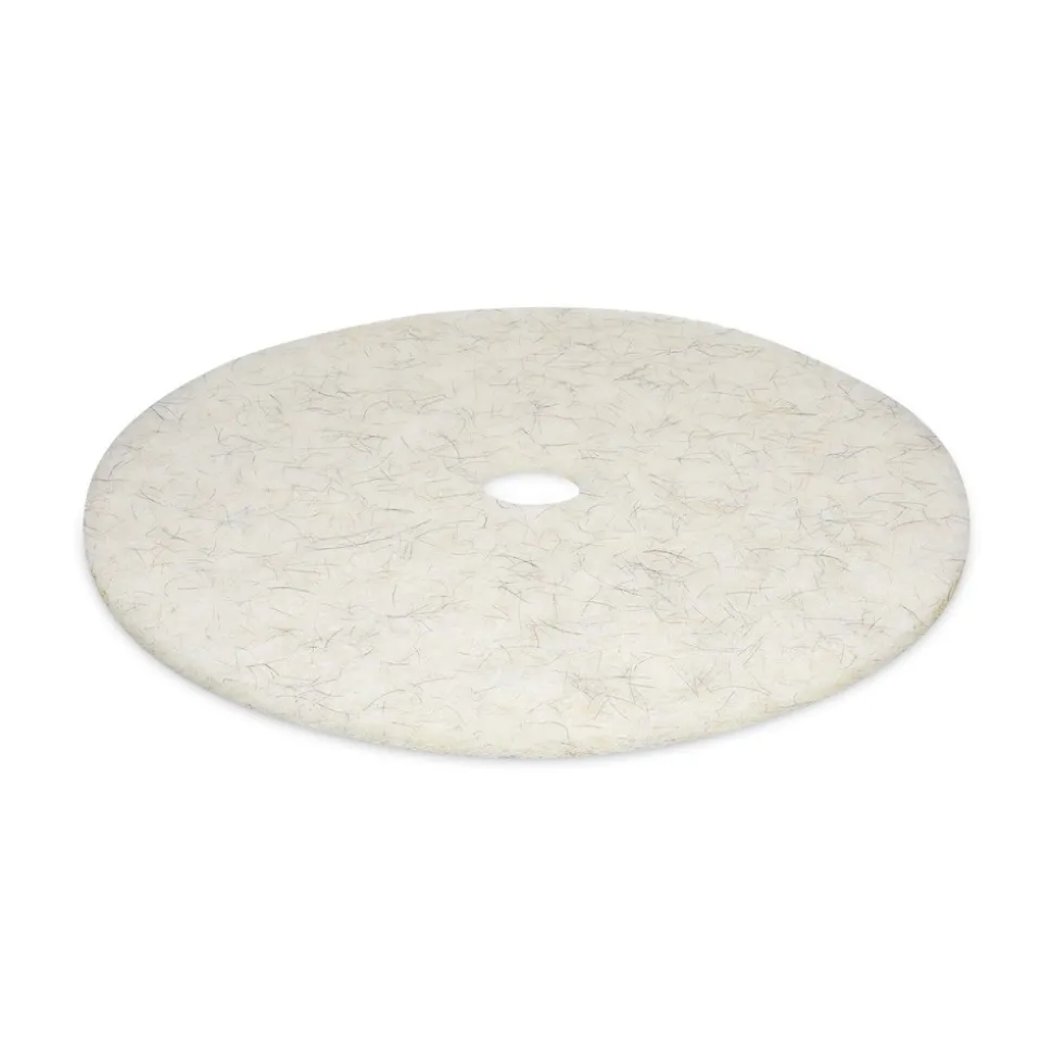 Boardwalk 27 in. Diameter Natural Burnishing Floor Pads - White (5/Carton)