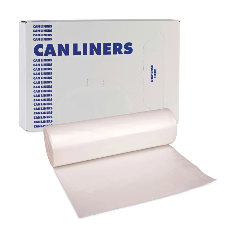 Boardwalk 38 in. x 58 in. 60 gal. 19 mic High-Density Can Liners - Natural (150/Carton)