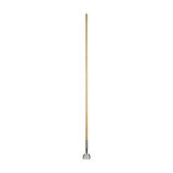 Boardwalk 1 in. x 60 in. Lacquered Wood Swivel Head Clip-On Dust Mop Handle - Natural