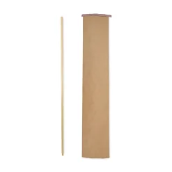 Boardwalk 0.94 in. x 60 in. Threaded End Lacquered Wood Broom Handle - Natural