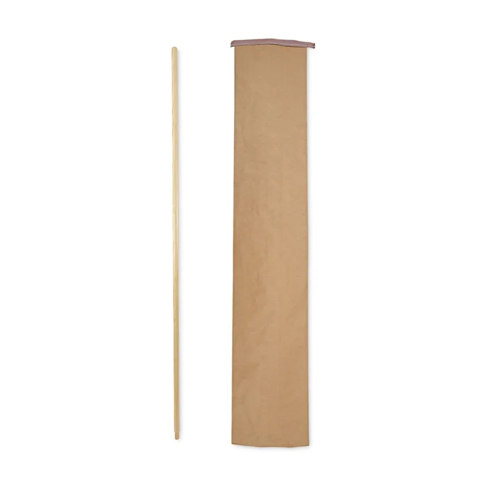Boardwalk 0.94 in. x 60 in. Threaded End Lacquered Wood Broom Handle - Natural