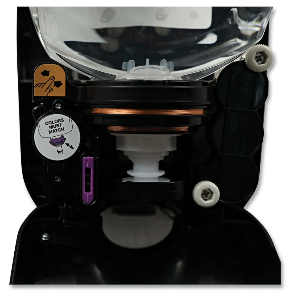 Boardwalk 6 in. x 4.05 in. x 10.58 in. 1200 mL Touch-Free Foam Soap Dispenser - Black