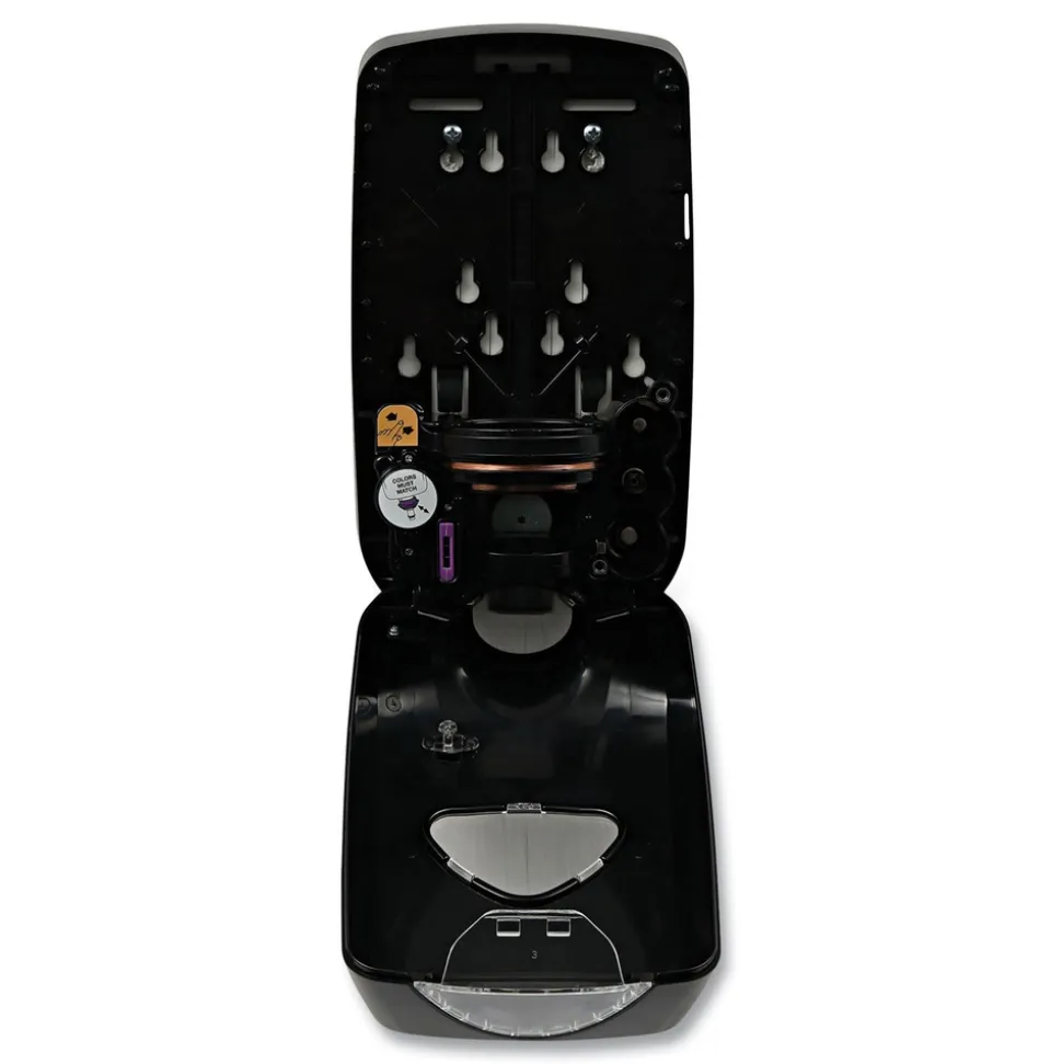 Boardwalk 6 in. x 4.05 in. x 10.58 in. 1200 mL Touch-Free Foam Soap Dispenser - Black