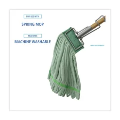Boardwalk Microfiber Looped-End Wet Mop Head - Medium, Green
