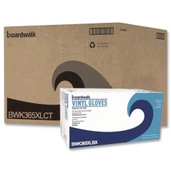 Boardwalk 2.6 mil 9.5 in. Long Powder-Free General Purpose Vinyl Gloves - Extra Large, Clear (100/Box, 10 Boxes/Carton)