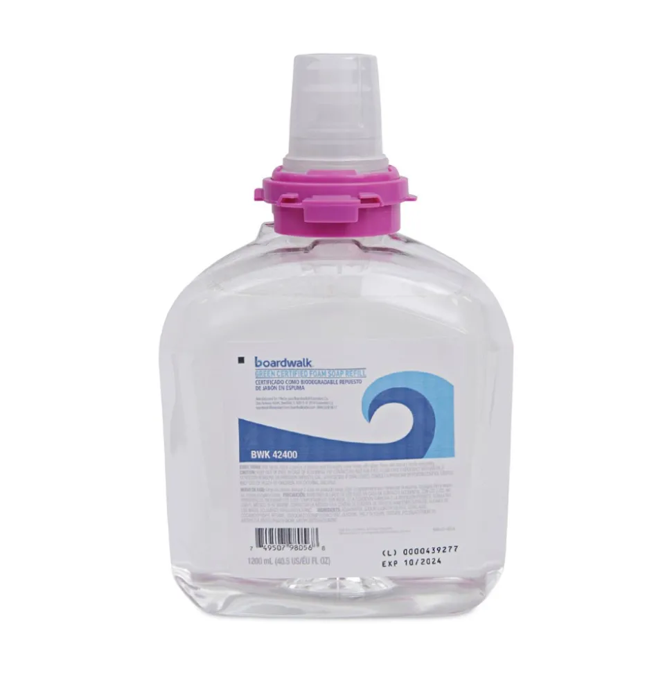 Boardwalk 1200 mL Green Certified Foam Soap Refill - Unscented (2/Carton)