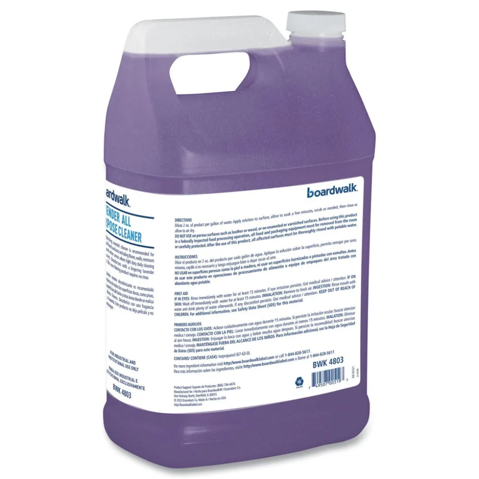 Boardwalk 128 oz. Bottle All Purpose Cleaner - Lavender Scent (4/Carton)