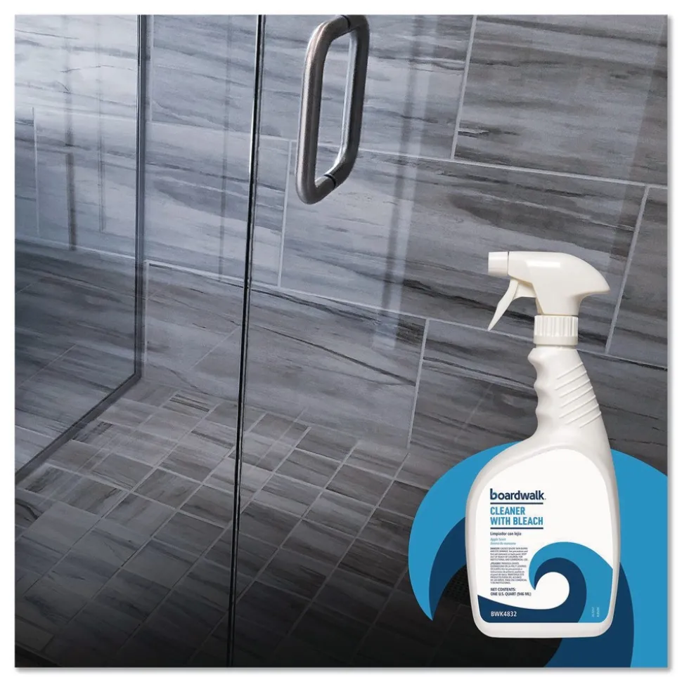 Boardwalk 32 oz Cleaner with Bleach - Apple Scent (12/Carton)