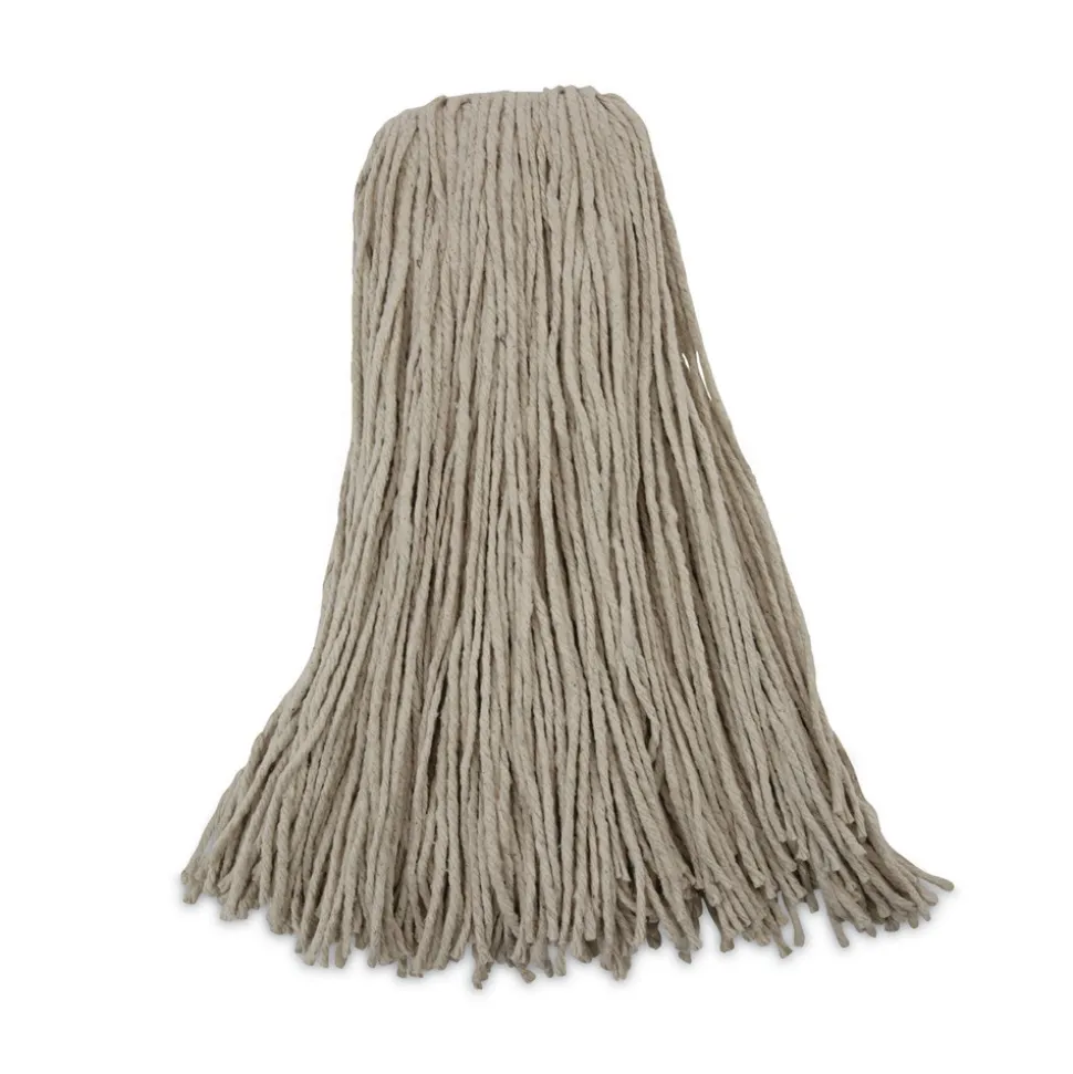 Boardwalk 32 oz. 4-Ply Cut-End Cotton Mop Head - White (12/Carton)