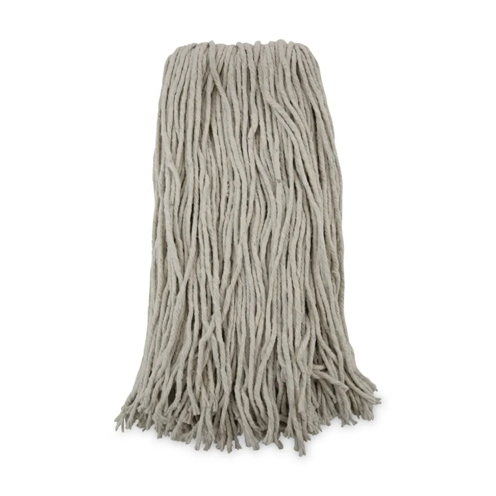 Boardwalk 20 oz. Premium Cut-End Cotton Wet Mop Heads - White (12/Carton)