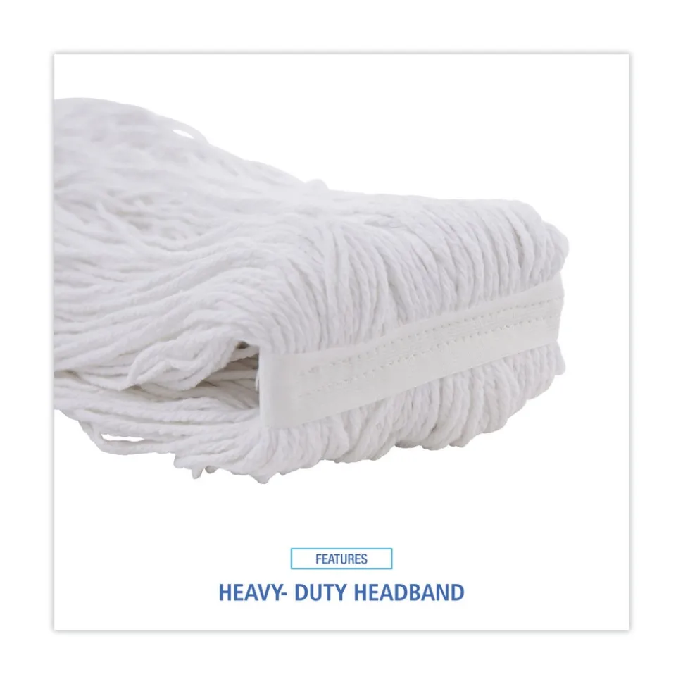 Boardwalk 32 oz. Rayon Fiber Premium Standard Head - White (12/Carton)