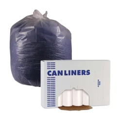 Boardwalk 1000-Piece/Carton High-Density 10-Gallon 6-Micron 24 in. x 23 in. Can Liners - Natural