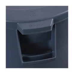 Boardwalk Plastic Round Flat-Top Lid for 32 Gallon Waste Receptacles - Gray