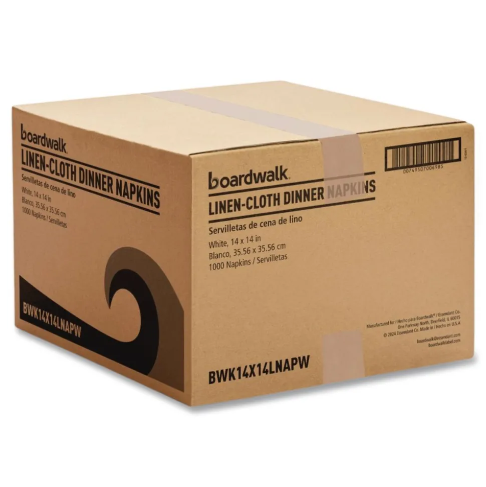 Boardwalk 1-Ply 14 in. x 14 in. Linen-Feel Flat Napkins (1000/Carton)