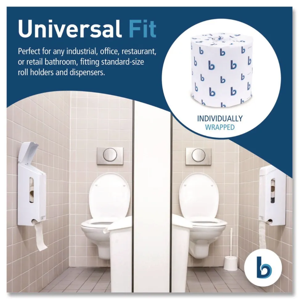 Boardwalk 2-Ply Septic Safe Toilet Tissue - White (96/Carton)