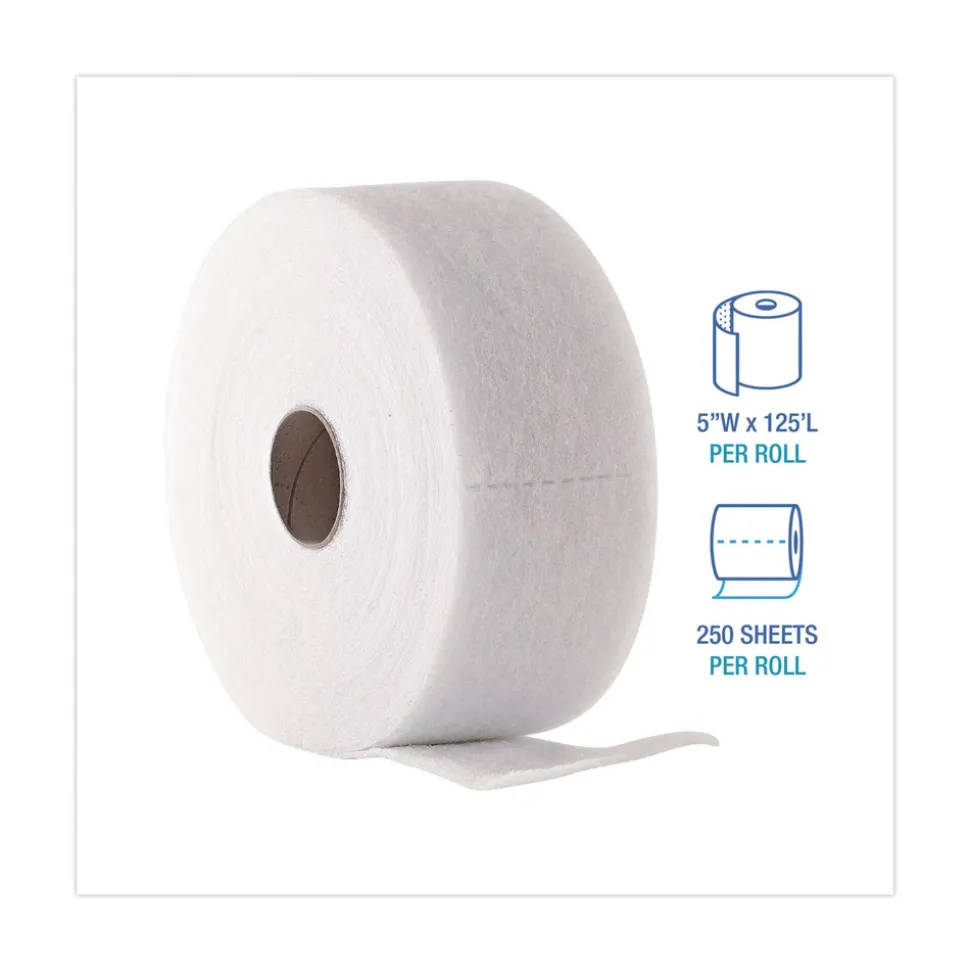 Boardwalk 2 Rolls/Carton, 250 Sheets/Roll TrapEze 5 in. x 125 ft. Disposable Dusting Sheets - White