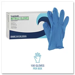 Boardwalk 395XLCTA 5 mil Disposable General-Purpose Powder-Free Nitrile Gloves - X-Large, Blue (1000/Carton)